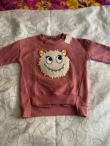 Gül kurusu renginde sweatshirt