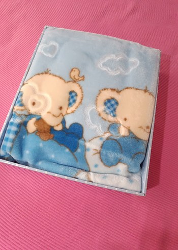 Merinos mavi Desenli Bebek battaniye - Görsel 2