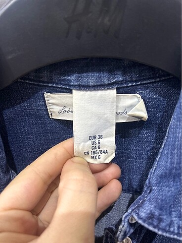 s Beden mavi Renk Hm Jean gömlek