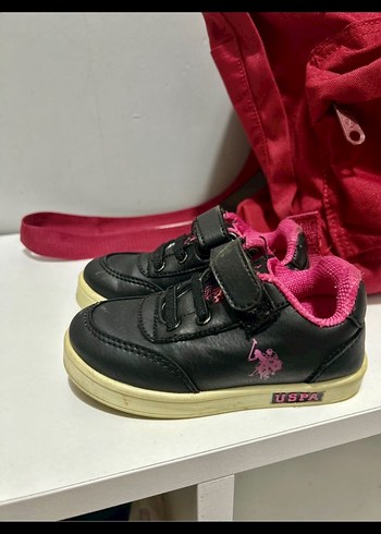 U.S Polo Assn. Koyu Pembe Bağcıksız Çocuk Spor Ayakkabı