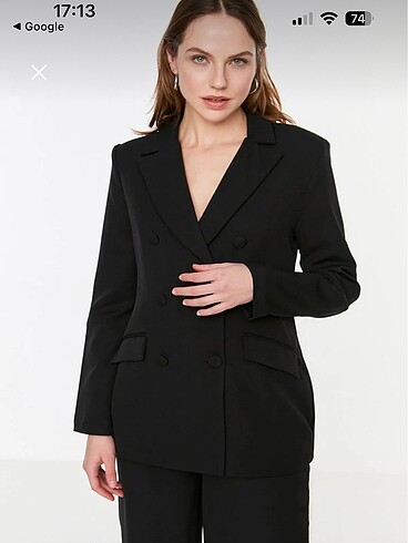 Siyah blazer ceket