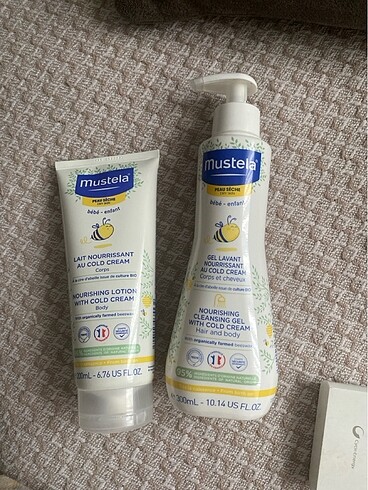 Mustela cold cream serisi şampuan ve losyon