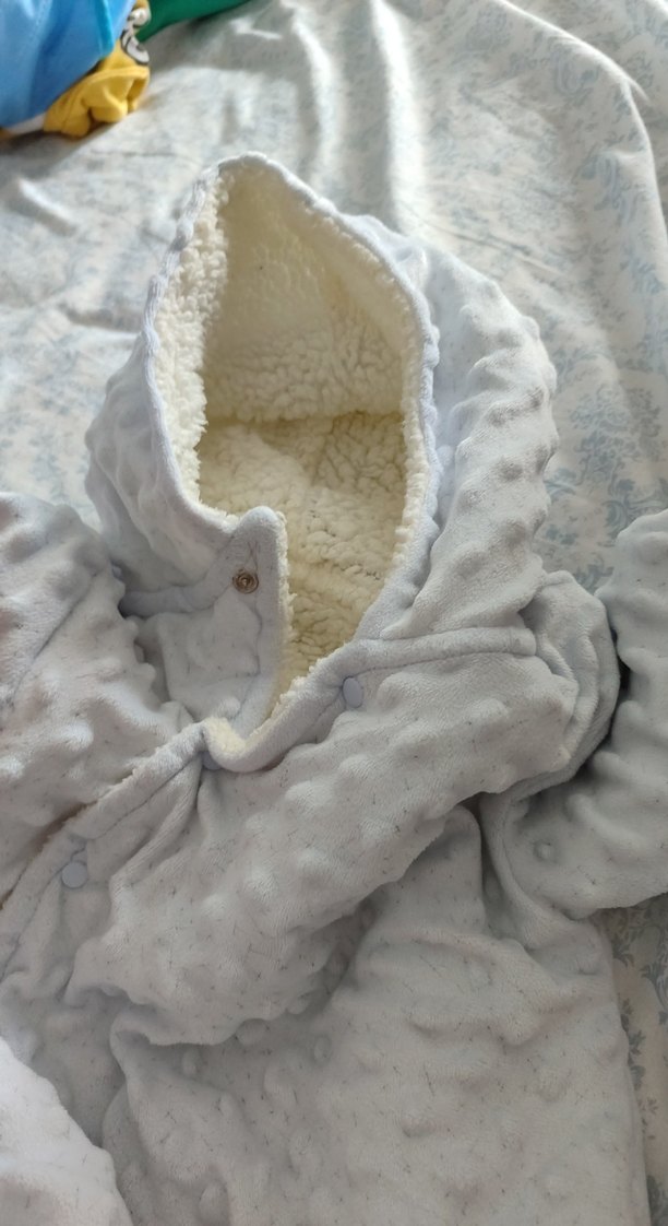 Kız Bebek Beyaz Peluş Tulum - Görsel 2