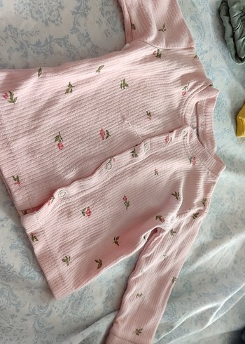Düğmeli Pembe Bebek Çıtçıtlı Body