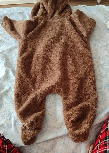 Kahverengi Bebek Tulumu Kapüşonlu - Görsel 4