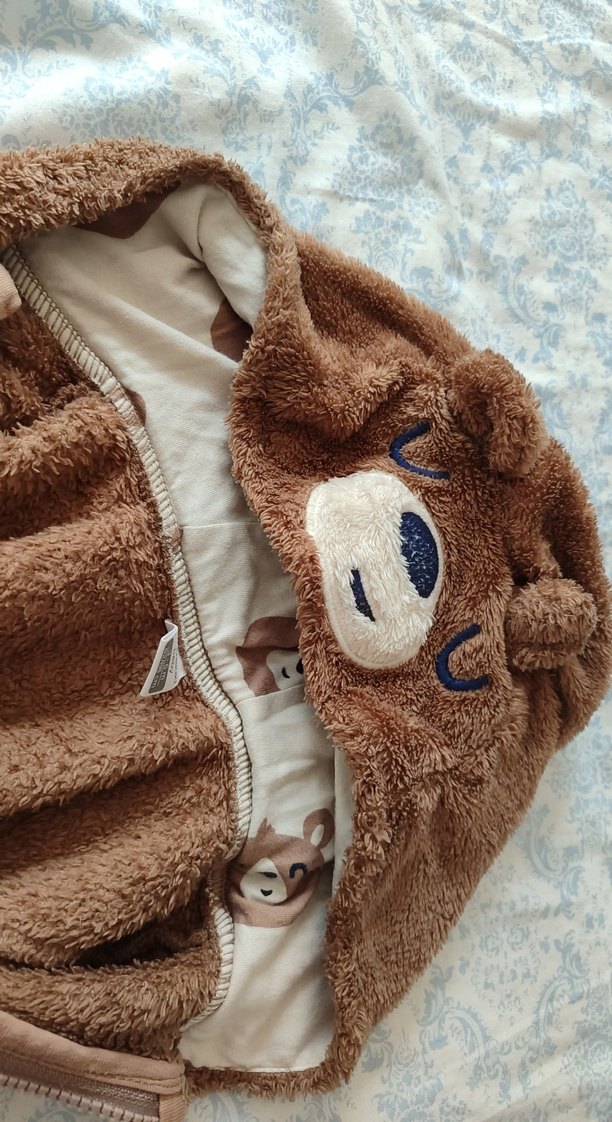 Kahverengi Bebek Tulumu Kapüşonlu - Görsel 3