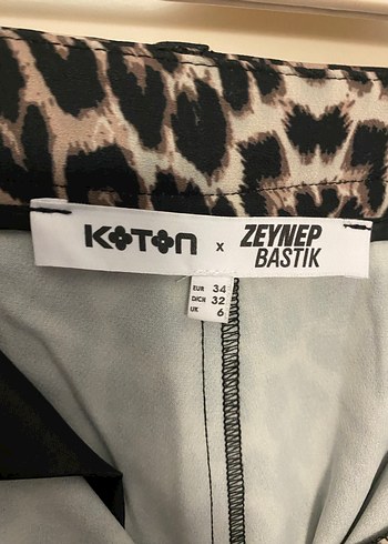 Kahverengi Yılan Desenli Kadın Kumaş Pantolon - Görsel 2