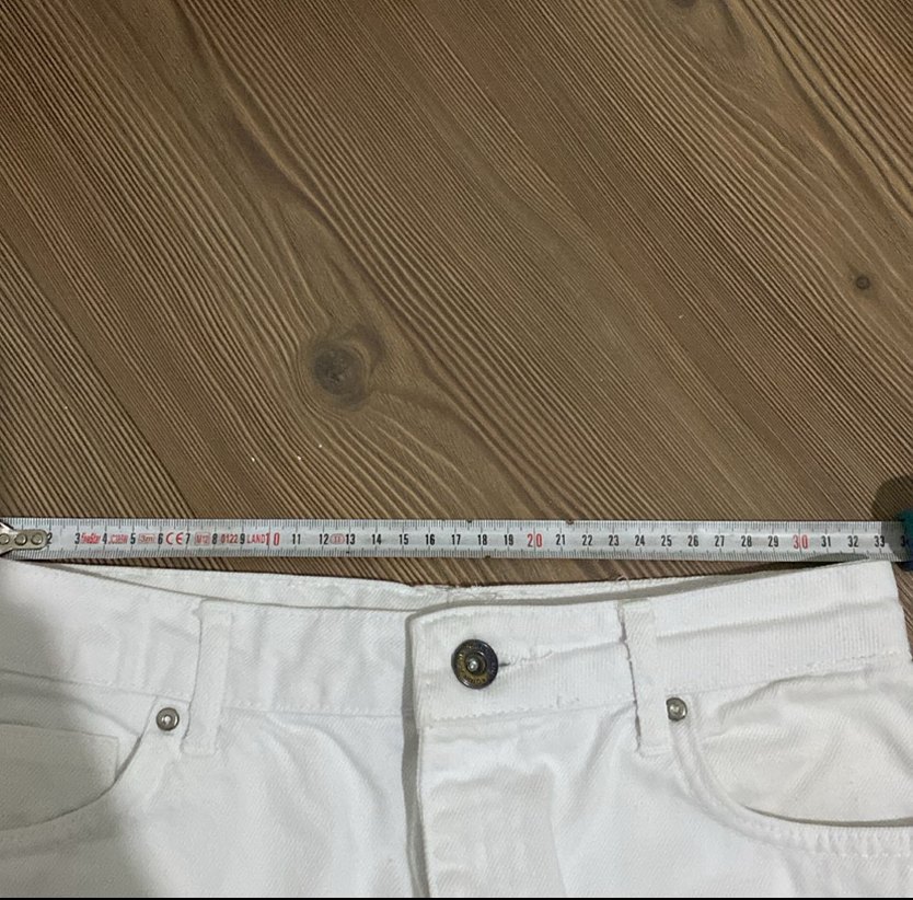 Beyaz Midi Kot Etek, Rahat Kesim - Görsel 2