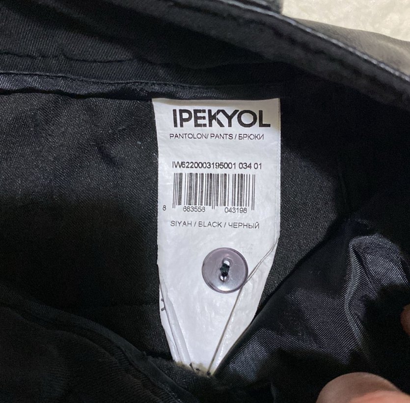 Orijinal ipekyol Kemer Detaylı Siyah Süet Kumaş Kadın Pantolon - Görsel 4