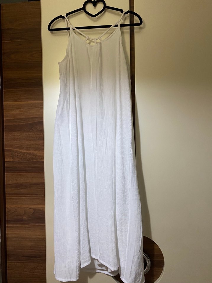 Uzun Beyaz elbise - Görsel 4