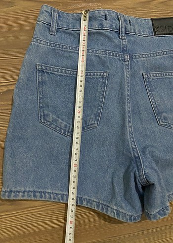 Mavi Rahat Kesim Denim Mini Etek - Görsel 5