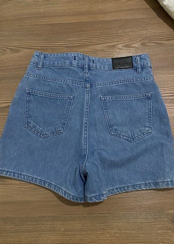 Mavi Rahat Kesim Denim Mini Etek - Görsel 4