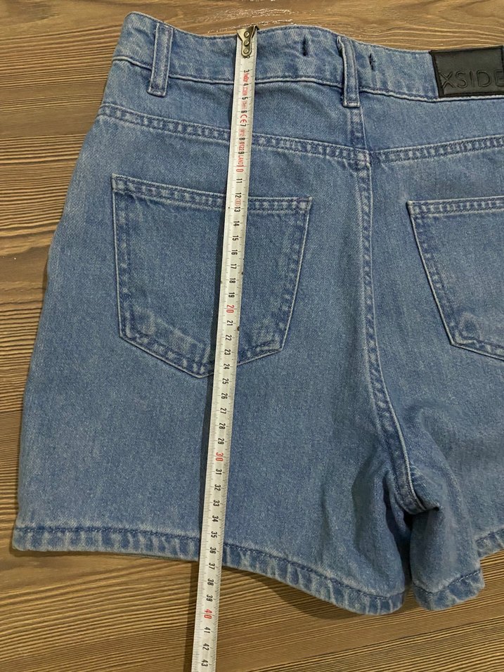 Mavi Rahat Kesim Denim Mini Etek - Görsel 5