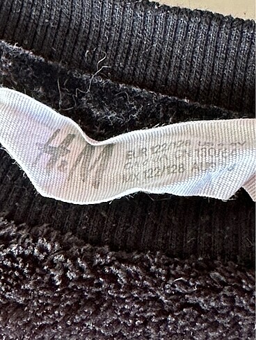8 Yaş Beden siyah Renk H&M PELUŞ SWEATSHİRT
