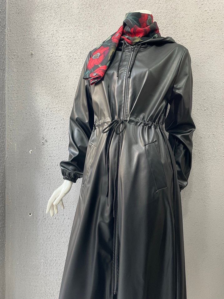 Deri ceket yağmurluk - Görsel 3