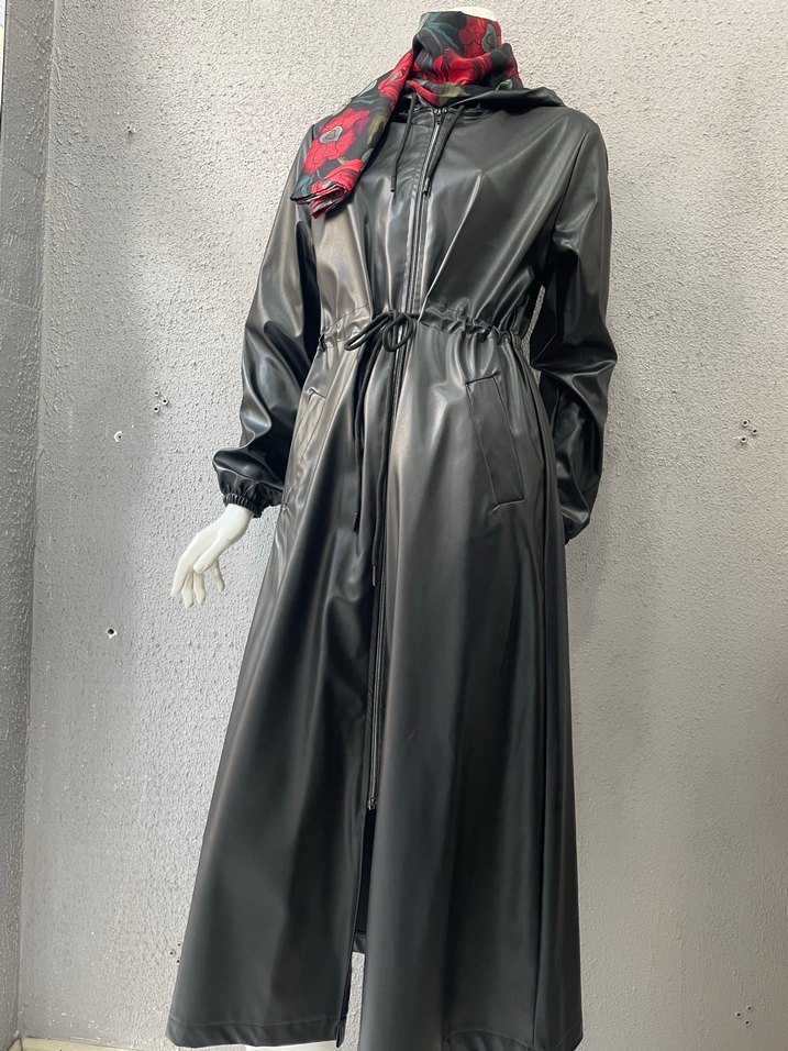 Deri ceket yağmurluk - Görsel 2