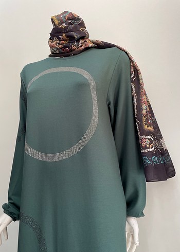 Taşlı abaya elbise
