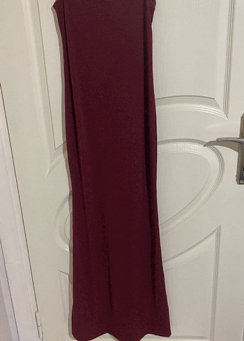 Bordo İp Askılı Elbise - Görsel 2