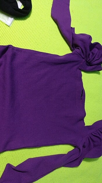 Uzun kollu mor body crop