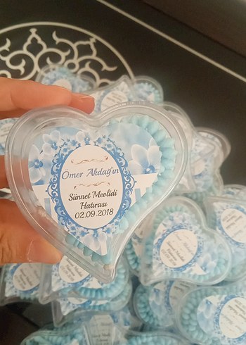 Beden Kalp Şeklinde Mavi tespih