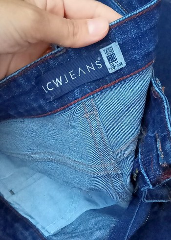 28 Beden Kadın Mavi Denim Midi Kot Pantolon