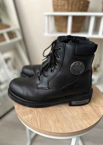 Harley Davidson Siyah Deri Bot 43 numara - Görsel 2