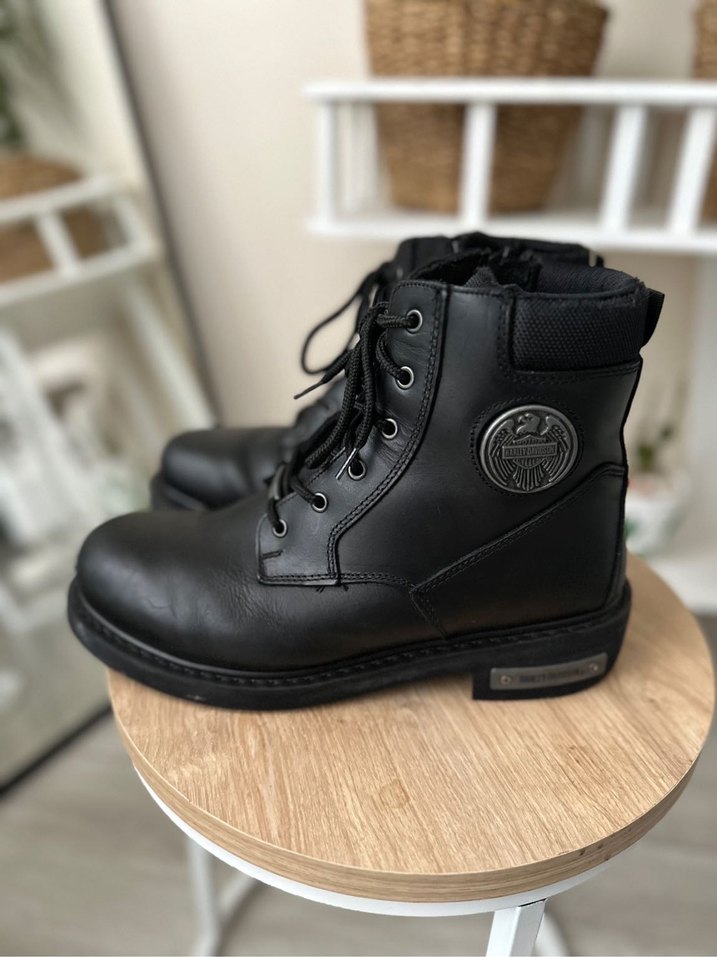 Harley Davidson Siyah Deri Bot 43 numara - Görsel 2