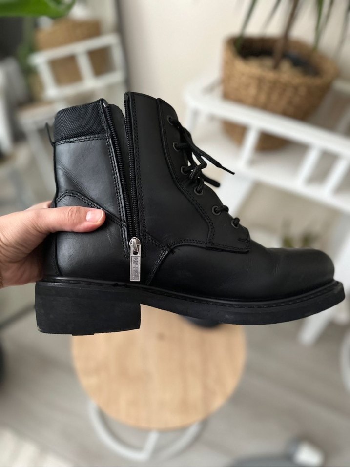 Harley Davidson Siyah Deri Bot 43 numara - Görsel 3