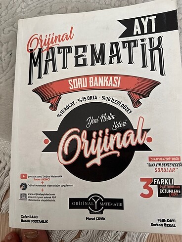 Sıfır orjinal ayt matematik soru bankası