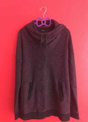 l Beden mor Renk kapüşonlu mor/siyah sweatshirt 
