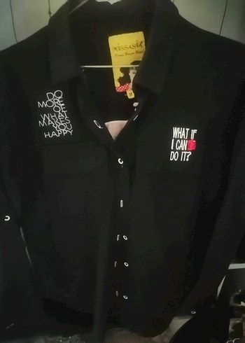 Siyah Düğmeli Rock Punk Kadın Ceket - Görsel 3