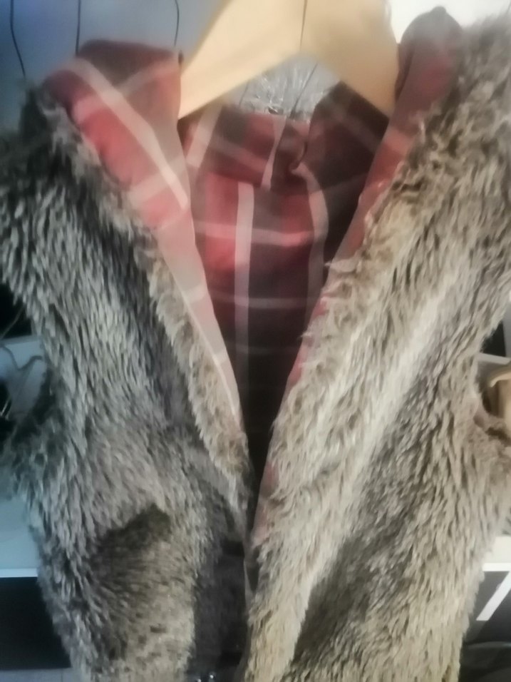 Gri Kürklü Kadın Yelek - Görsel 4