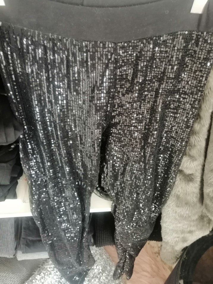 Parlak Gri Midi Kadın Pantolon - Görsel 2