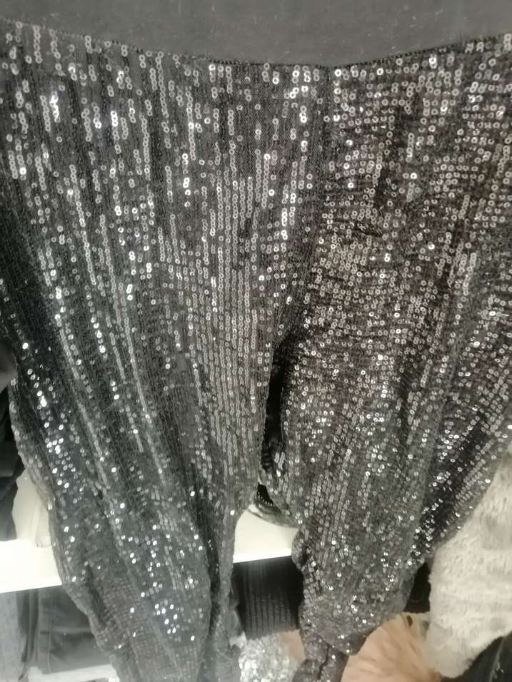 Parlak Gri Midi Kadın Pantolon - Görsel 3