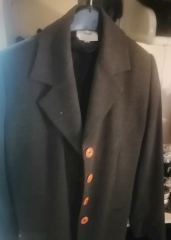 Düğmeli Siyah Uzun Kadın Blazer Ceket - Görsel 4