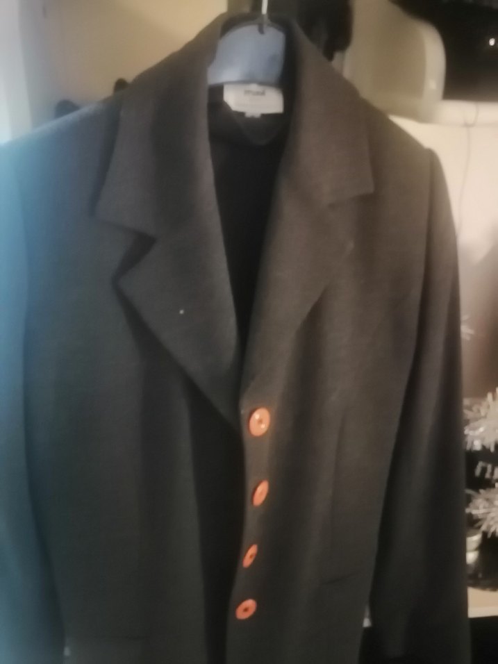 Düğmeli Siyah Uzun Kadın Blazer Ceket - Görsel 4