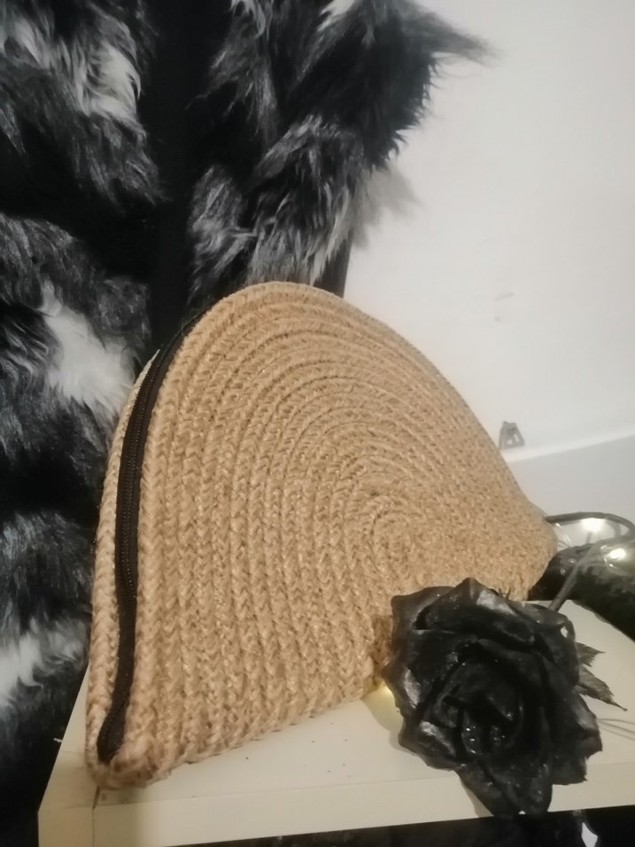 Bej Bohem Püsküllü Kadın Portföy Çanta - Görsel 2