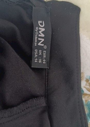 Siyah Uzun Keten Elbise Drapeli Yüksek Yakalı - Görsel 3