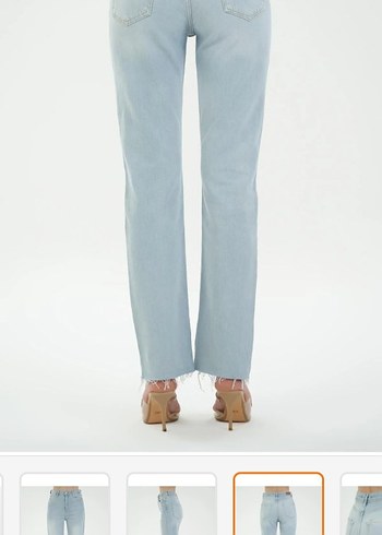 s Beden mavi Renk Yüksek bel Denim Kadın Jean