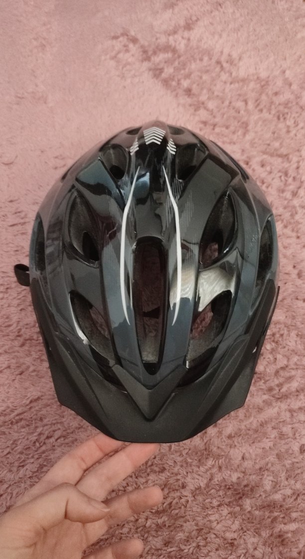 Siyah Plastik Biker bisiklet Kaskı - Görsel 2