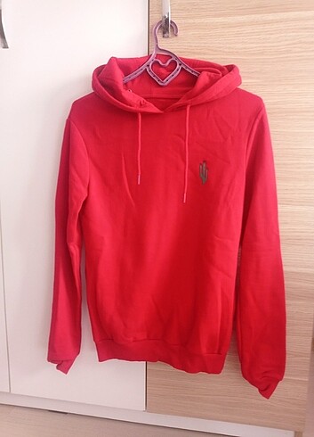 Kırmızı koton sweatshirt 