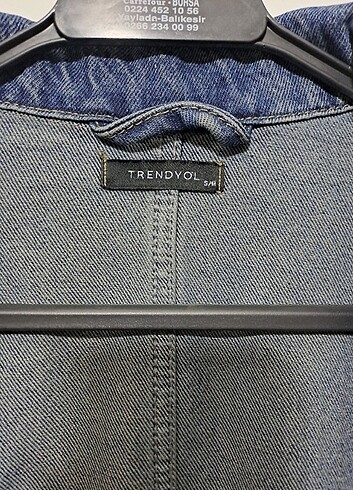 l Beden mavi Renk Trendyolmilla unisex kot ceket kadın erkek