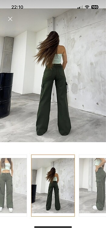 Kadın Kargo pantalon pantolon - Görsel 3