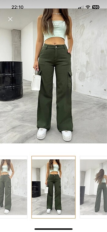 Kadın Kargo pantalon pantolon - Görsel 2