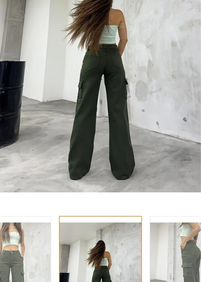 Kadın Kargo pantalon pantolon - Görsel 3
