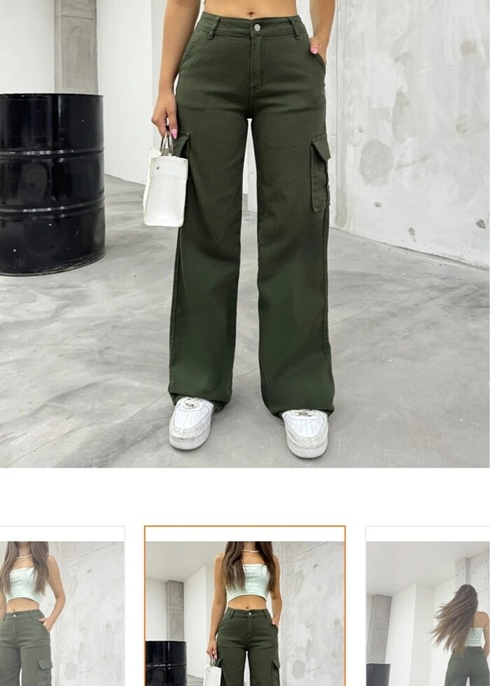 Kadın Kargo pantalon pantolon - Görsel 2