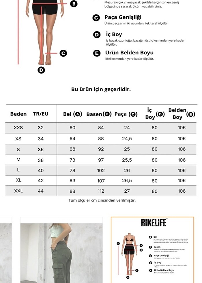 Kadın Kargo pantalon pantolon - Görsel 5