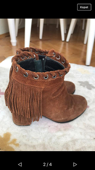 36 Beden bershka taba rengi süet bot