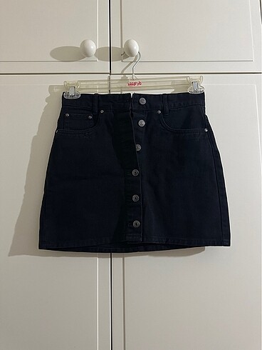 Pull & Bear Siyah Mini Kot Etek