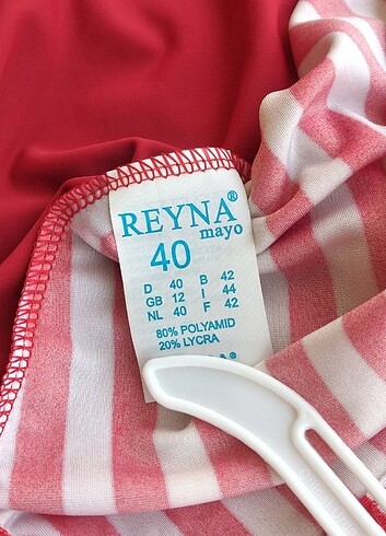 40 Beden kırmızı Renk Reyna Mayo Bikini Sıfır Etiketli Alt Üst Takım 